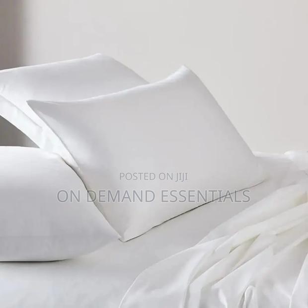 Cotton White Plain Bedsheets - thumbnail 3