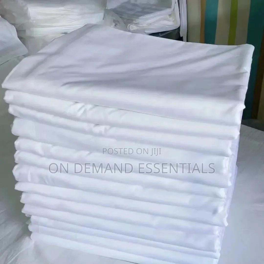 Cotton White Plain Bedsheets