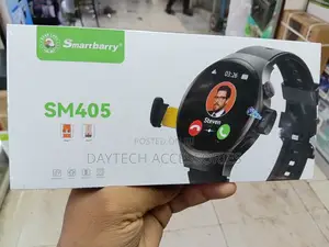 Smartbarry SM405 Round-Display Smartwatch Featuring SIM Card Support.