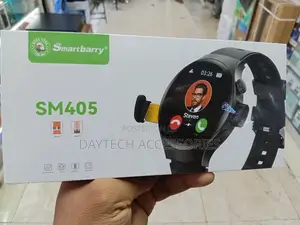 Smartbarry SM405 Round-Display Smartwatch Featuring SIM Card Support.