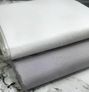 Luxury Greek Embossed Pattern Cotton King-Size Bedsheets