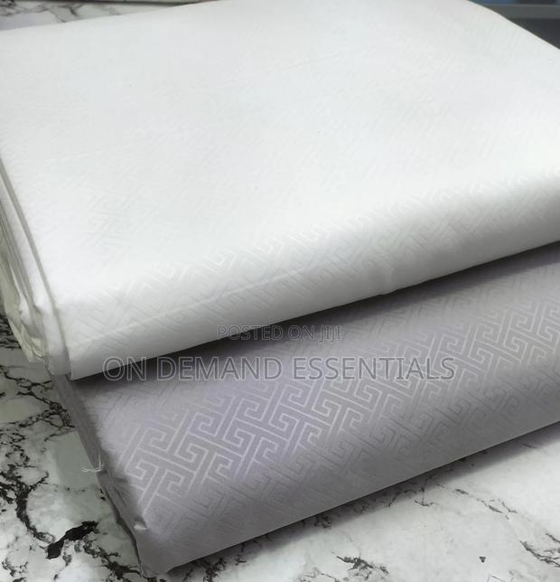 Luxury Greek Embossed Pattern Cotton King-Size Bedsheets - main view