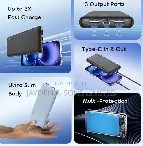 Oraimo 10,000mAh 15W Fast Charging Power Bank