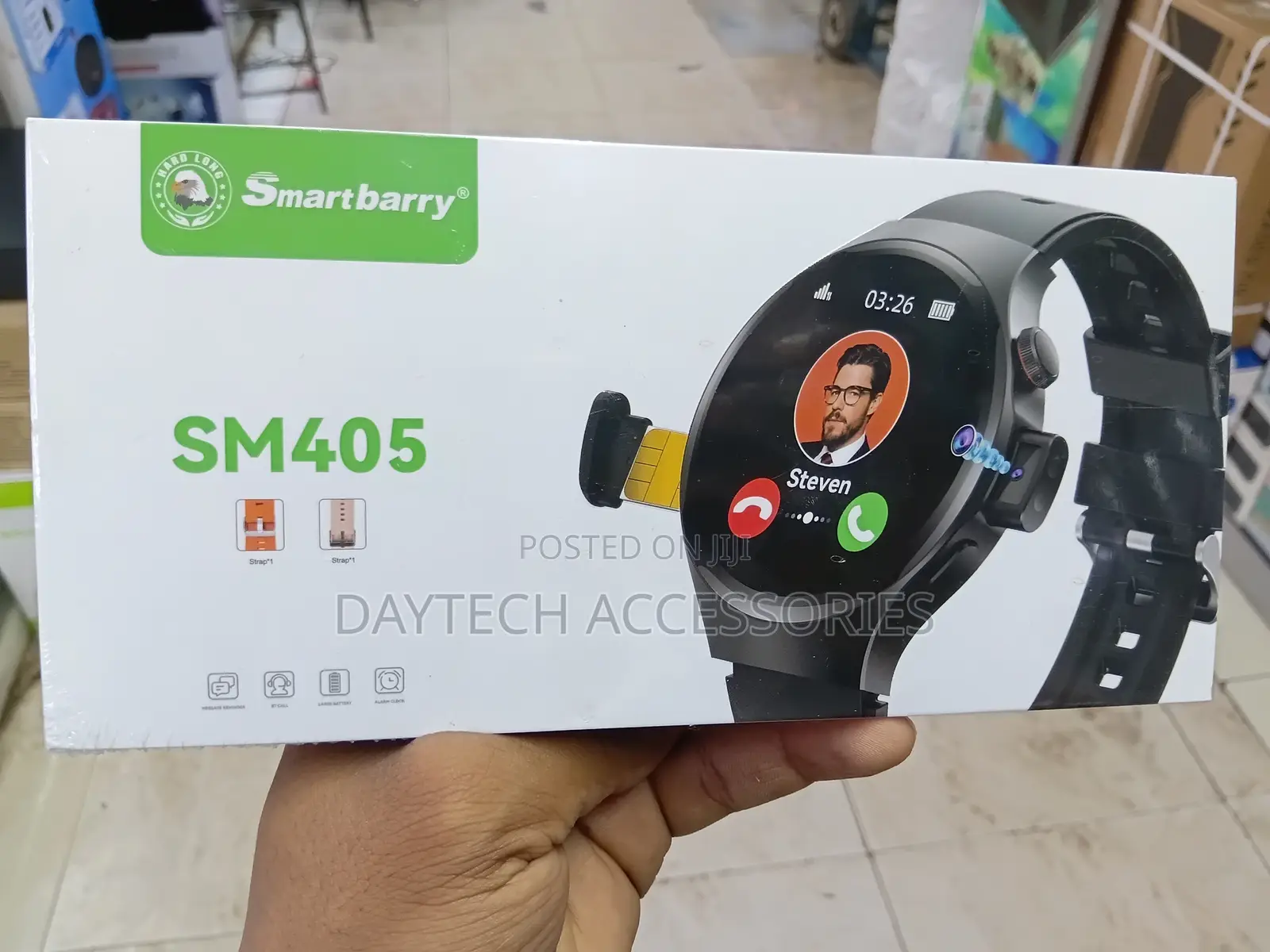 Smartbarry SM405 Luxury Round Smartwatch With Touchscreen Bluetooth