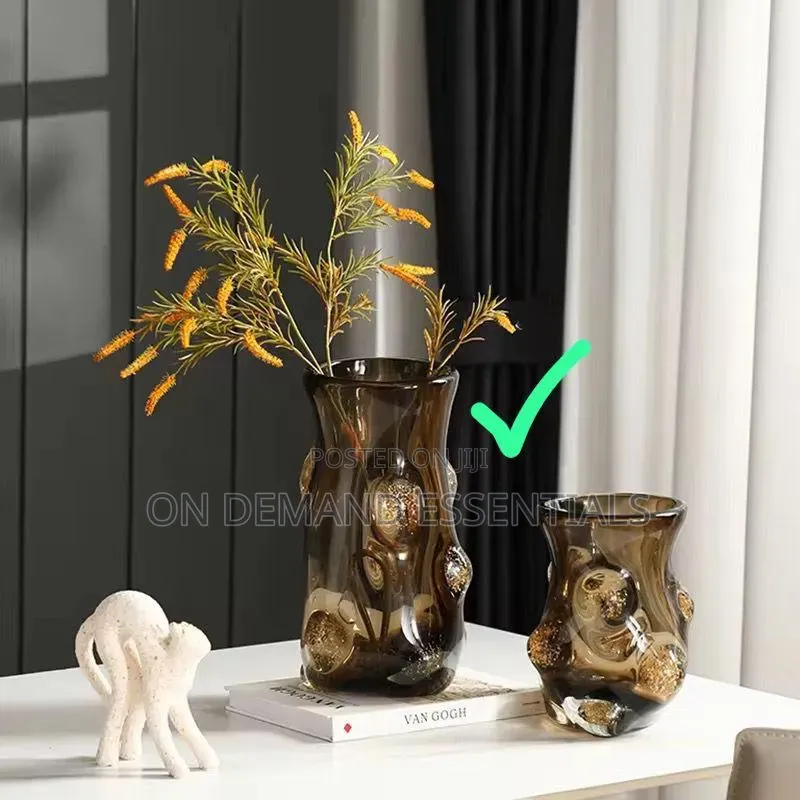 Flolenco Luxury Home Decor Glass Vase