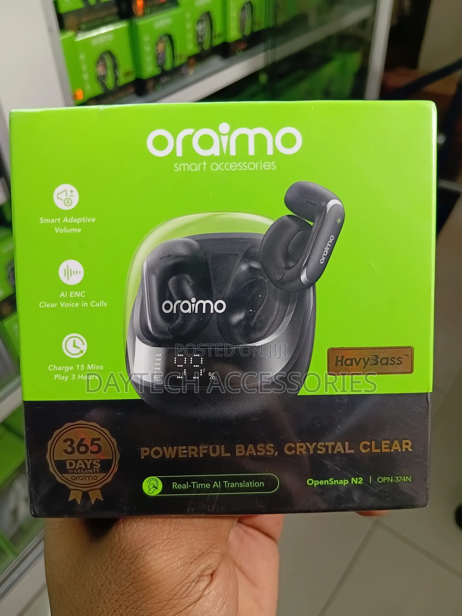 Oraimo OpenSnap N2 (OPN-374N) Open-Ear True Wireless Clip-on Earbuds