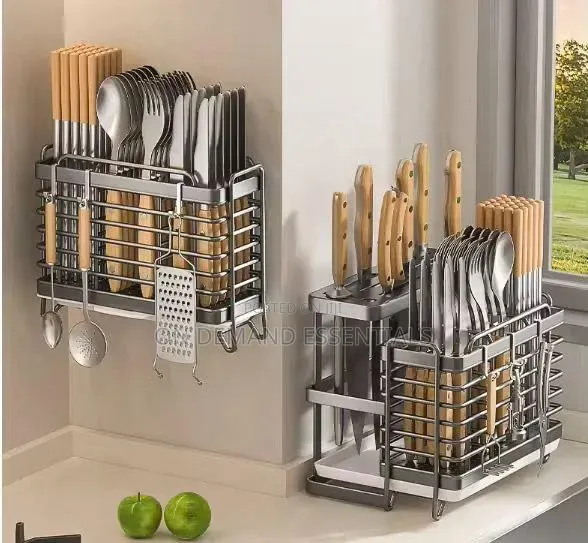 Multifunctional Stainless Steel Cutlery Storage Rack