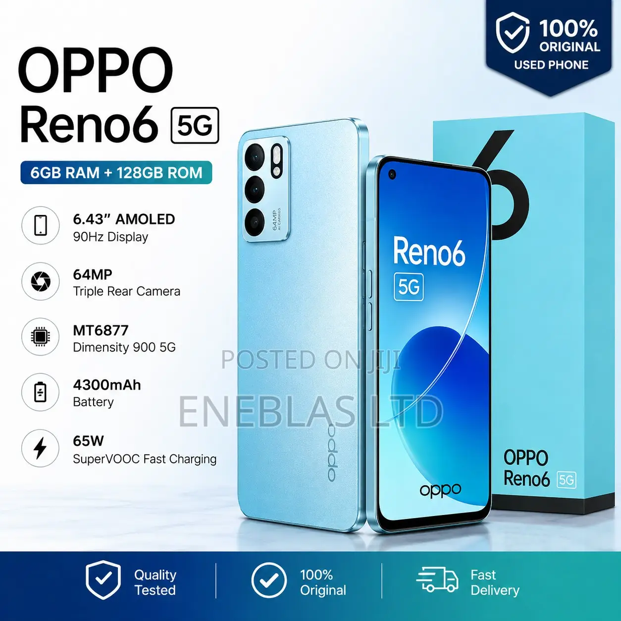Oppo Reno6 128 GB Blue