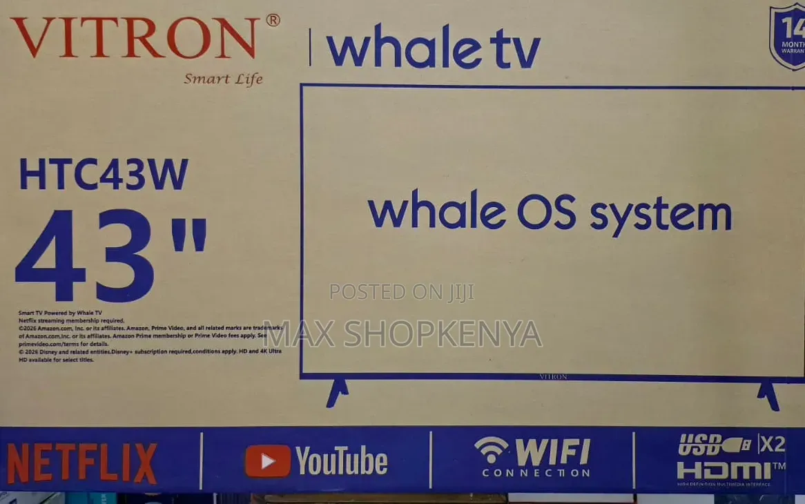 Vitron HTC43W 43" Smart Whale TV With Wi-Fi