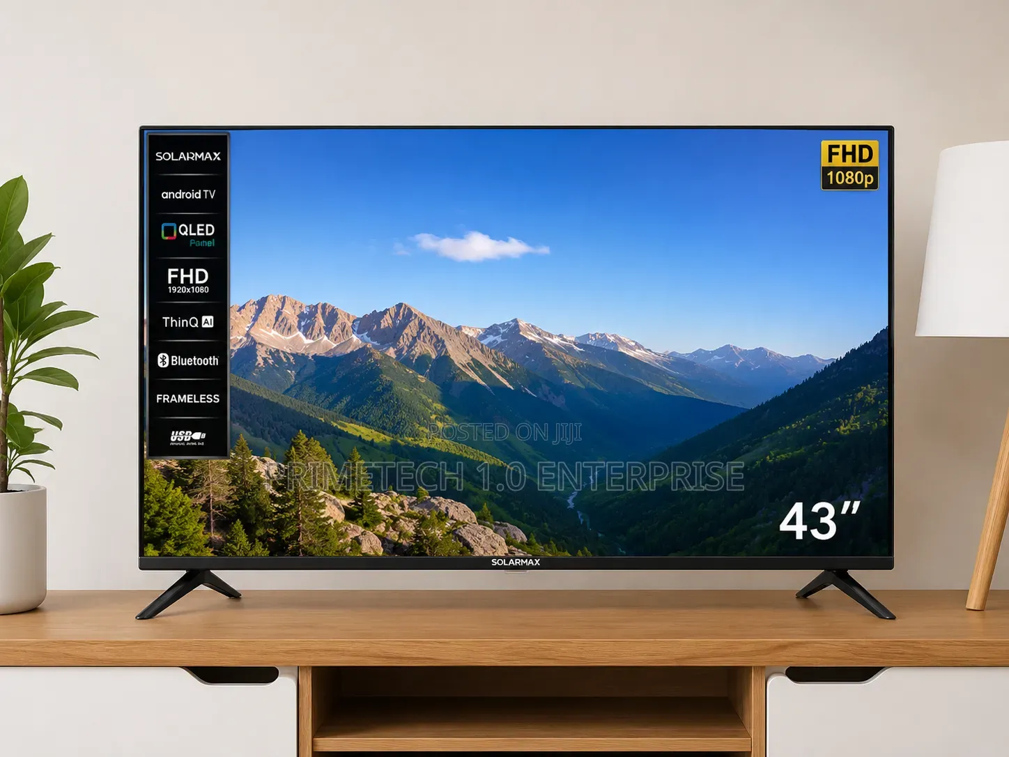*Solarmax 43" Android QLED Smart TV