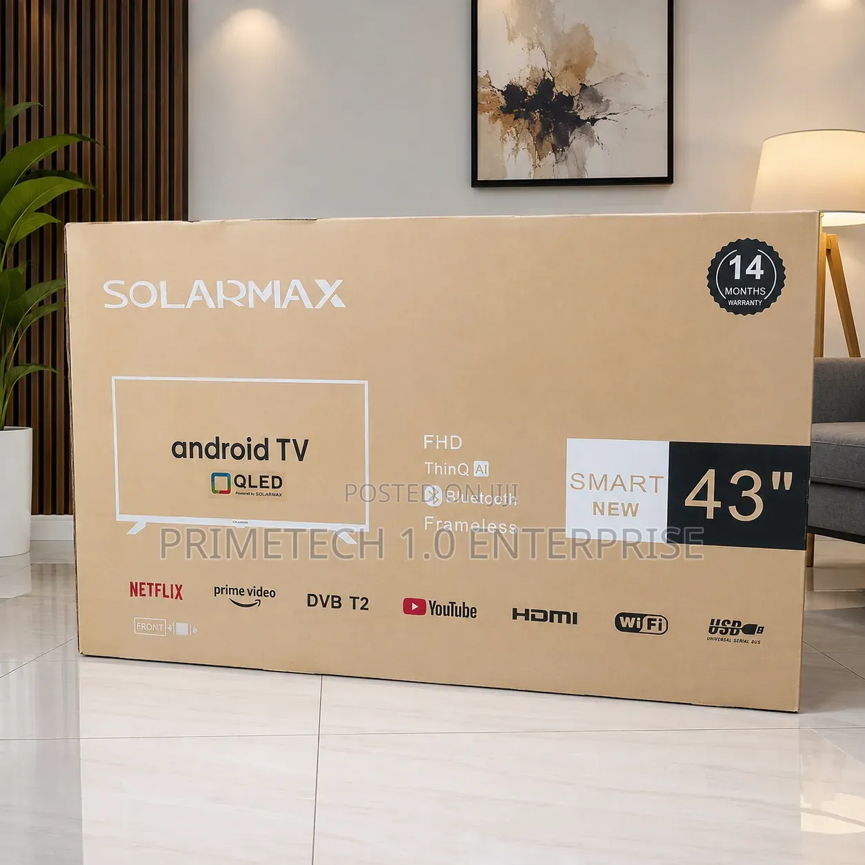 *Solarmax 43" Android QLED Smart TV