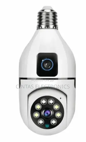 V380 Pro Dual Lens Nanny Camera Bulb Camera