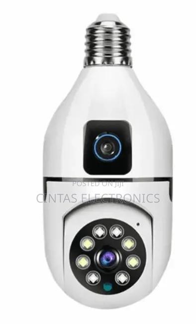 V380 Pro Dual Lens Nanny Camera Bulb Camera - main view