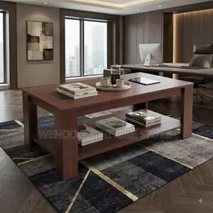 Coffee Table; Executive Mahogany Velanee Coffee Table