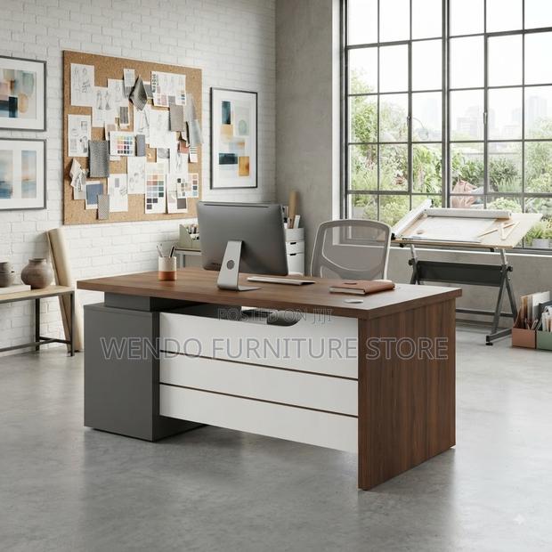 Office Desk; 1200mm Executive Home Office Drawer Desk - thumbnail 2