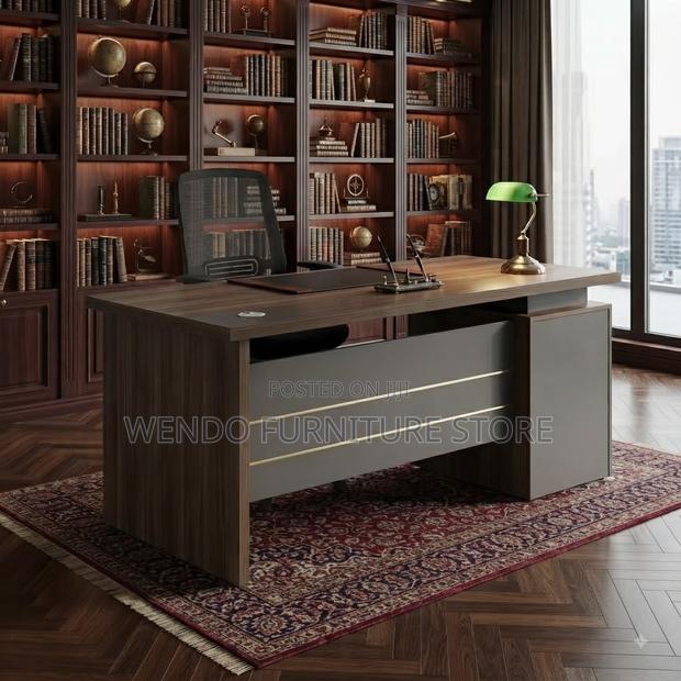 Office Desk; 1200mm Executive Home Office Drawer Desk - thumbnail 4