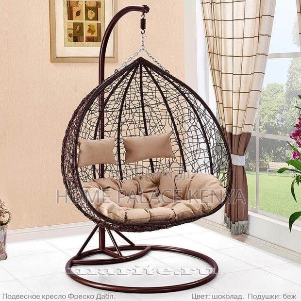 Egg Chair; Luxury Egg Hanging Chair With Thick Cushion for Balcony - thumbnail 3