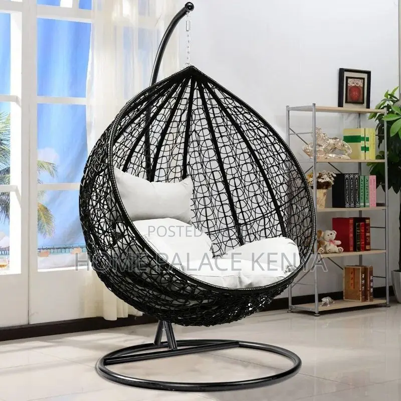 Egg Chair; Luxury Egg Hanging Chair With Thick Cushion for Balcony