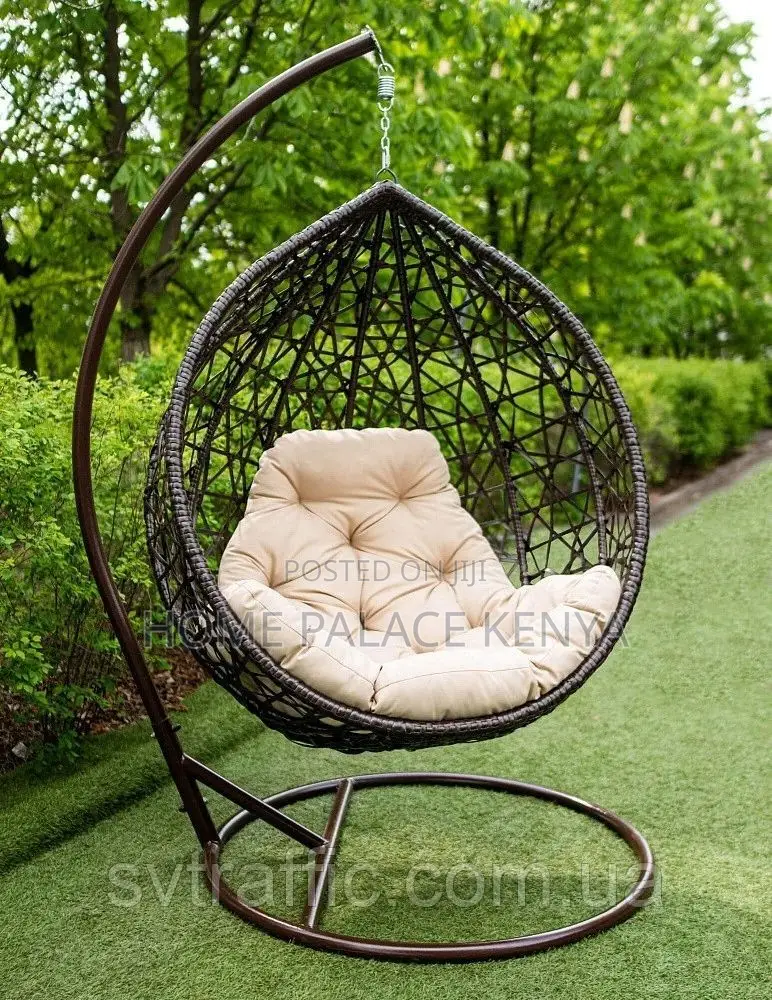 Egg Chair; Luxury Egg Hanging Chair With Thick Cushion for Balcony