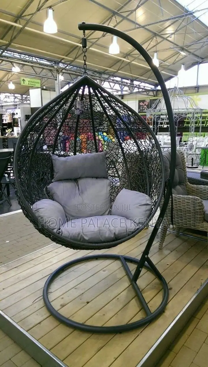 Egg Chair; Luxury Egg Hanging Chair With Thick Cushion for Balcony