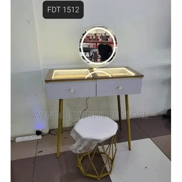Dressers; Golden Dressing Room Make Up Beauty Vanity Set