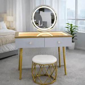 Dressers; Golden Dressing Room Make Up Beauty Vanity Set