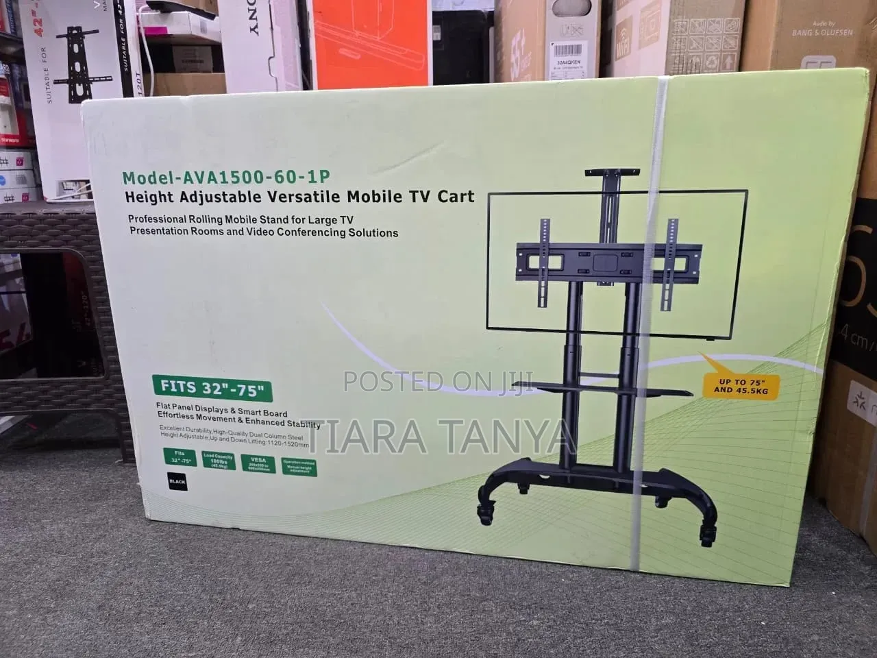 Ava TV Trolley Movable Stand 32" to 75"