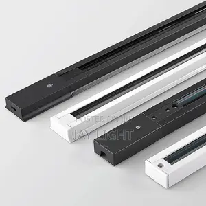 Track Rails 2m/1m LED Channel White Black Cover Aluminum