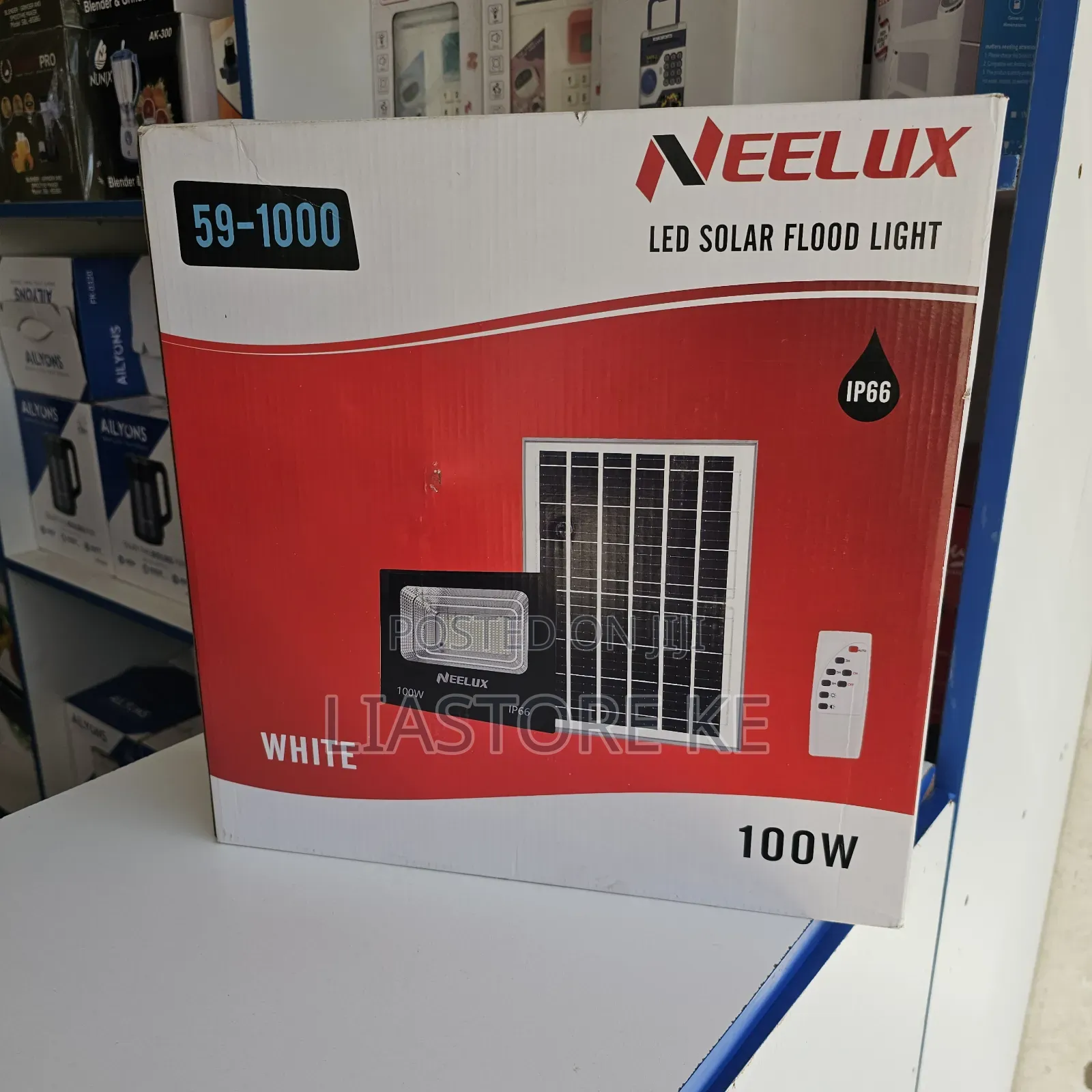 100W LED Solar Flood Light With Remote Control Neelux