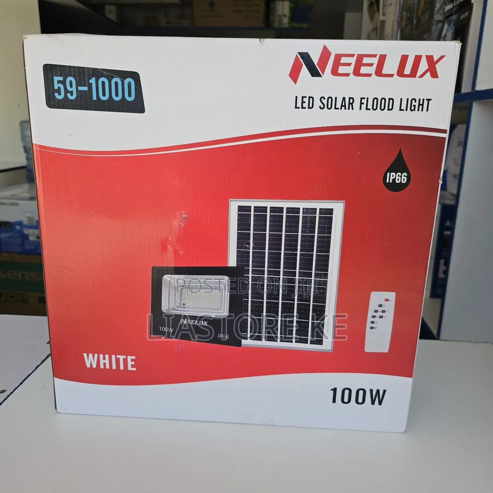 100W LED Solar Flood Light With Remote Control Neelux