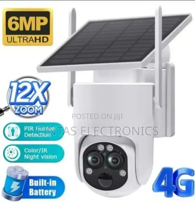 12X Zoom 4G LTE Dual-Lens Outdoor Solar Camera