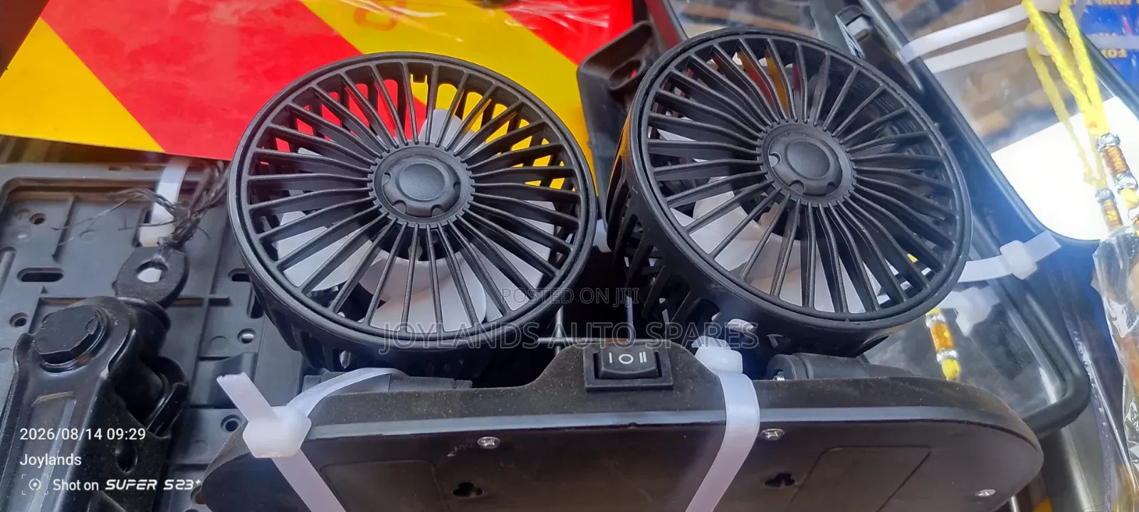 Dual-Head Portable Car Dashboard Fan