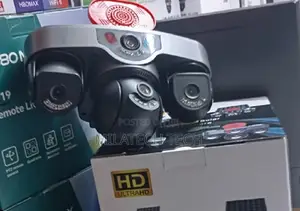 Triple Lens 4G CCTV Camera With Siren – 360° Security Camera