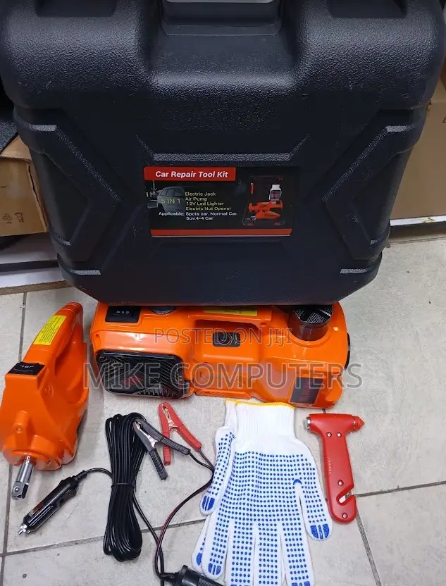 Portable Dual Cylinder Car Tyre Air Pump Kit BTMAX With Repair Tools