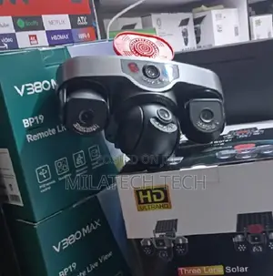 4G Triple Lens Security Camera With Siren Night Vision