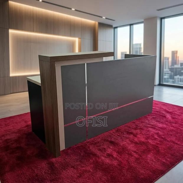 Office Furniture: Imported Front Office Reception Desk - thumbnail 3