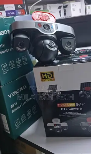 4G Solar-Ready Triple Lens CCTV Camera With Siren