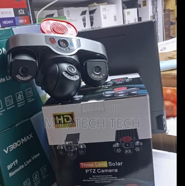 Triple Lens 4G SIM CCTV Camera With Remote Viewing Alarm