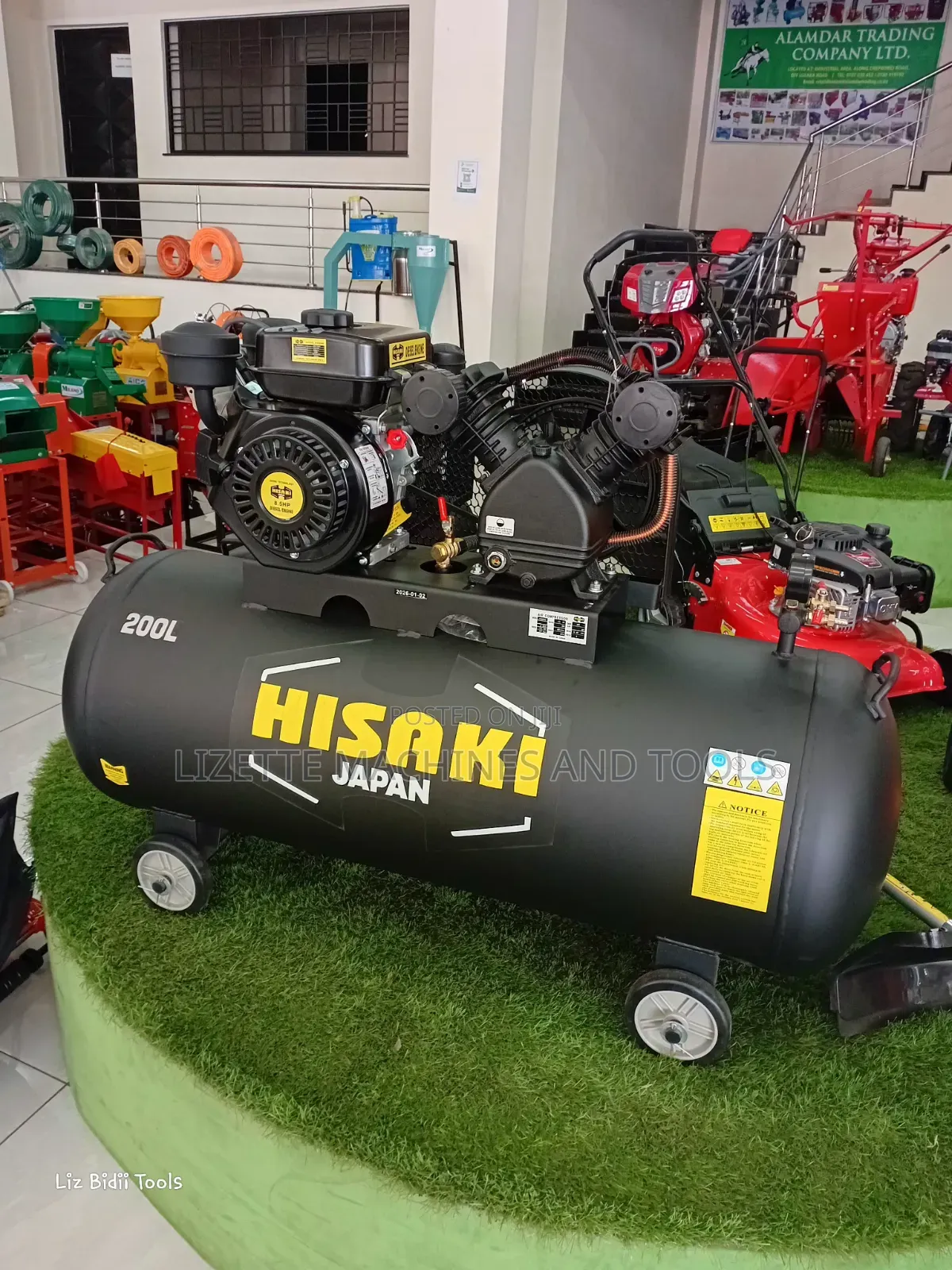 Hisaki 200L Air Compressor With 8.5hp Diesel Engine