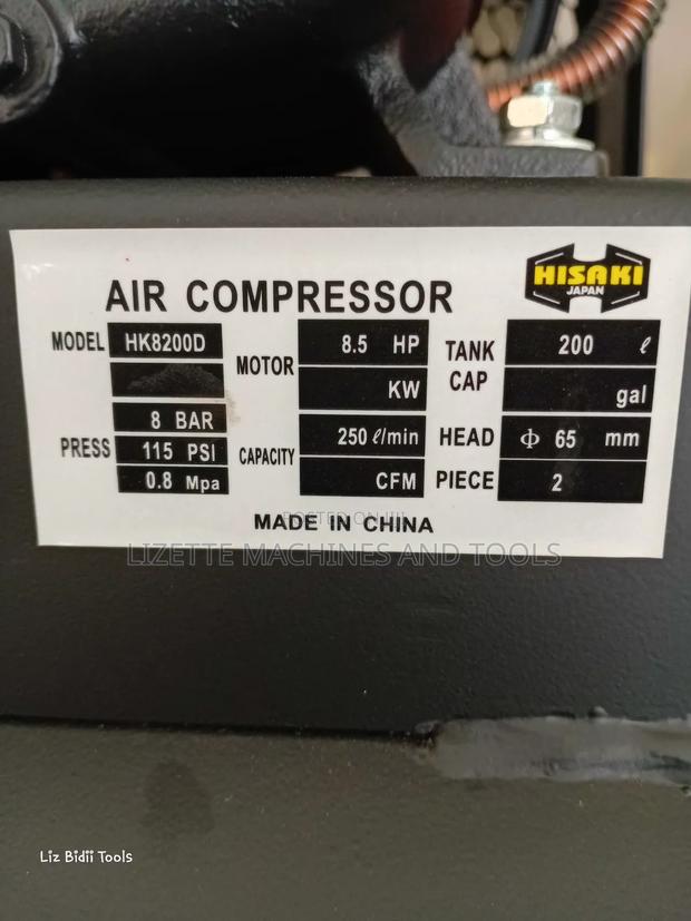 Hisaki 200L Air Compressor With 8.5hp Diesel Engine - thumbnail 3
