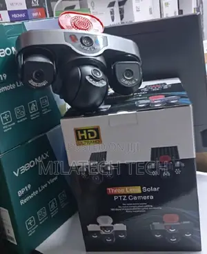 4G Triple Camera CCTV With Siren – Outdoor Security Camer
