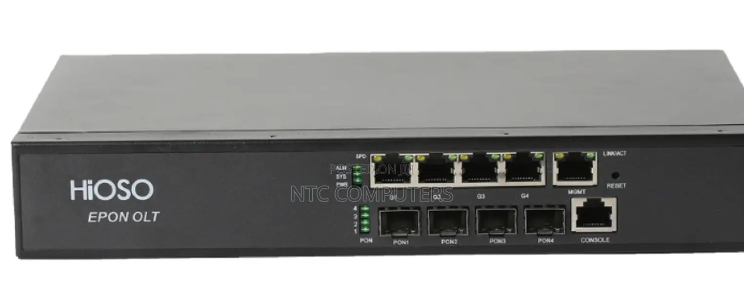 Hioso Ha7304 Olt Epon 4 Port + 4 SFP Px20++ Upto 256 ONUS