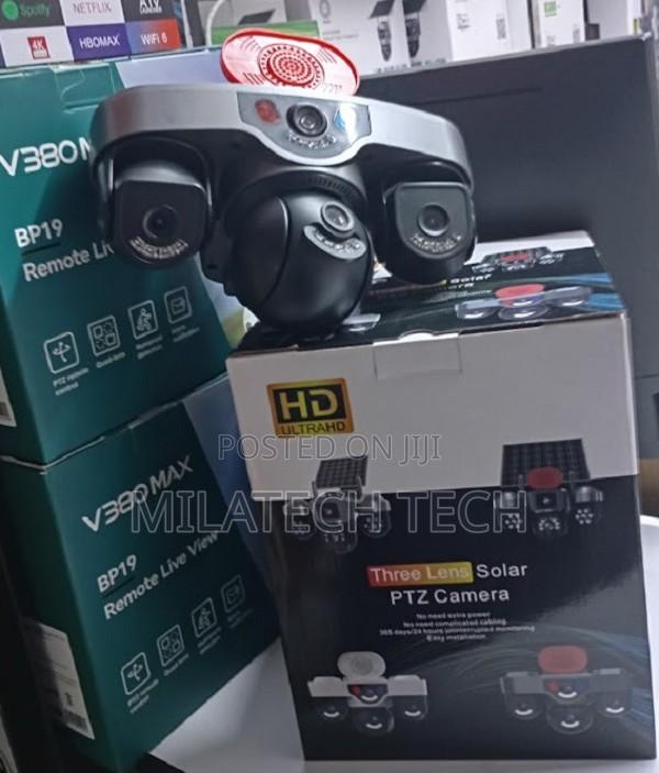 Triple Lens 4G Smart Security Camera With Siren Motion Tracking - main view