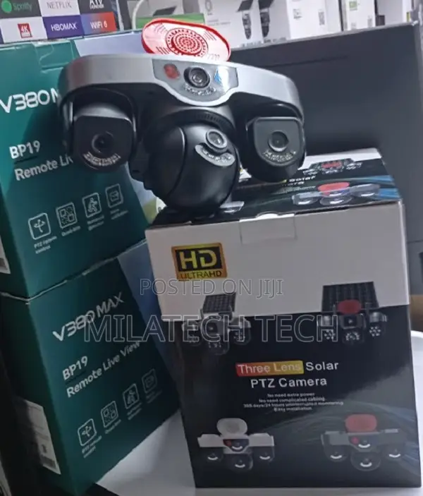 Triple Lens 4G Smart Security Camera With Siren Motion Tracking