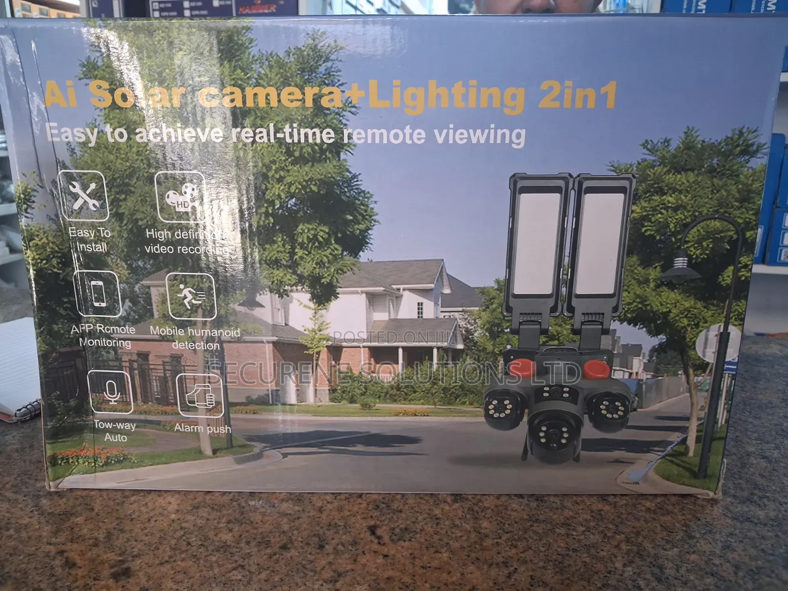 2-in-1 AI Solar Camera and LED Street Lighting System