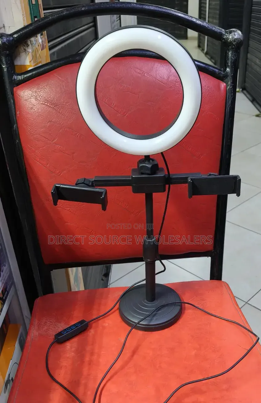 Portable 6-Inch Table Stand With 2 Phone Holders