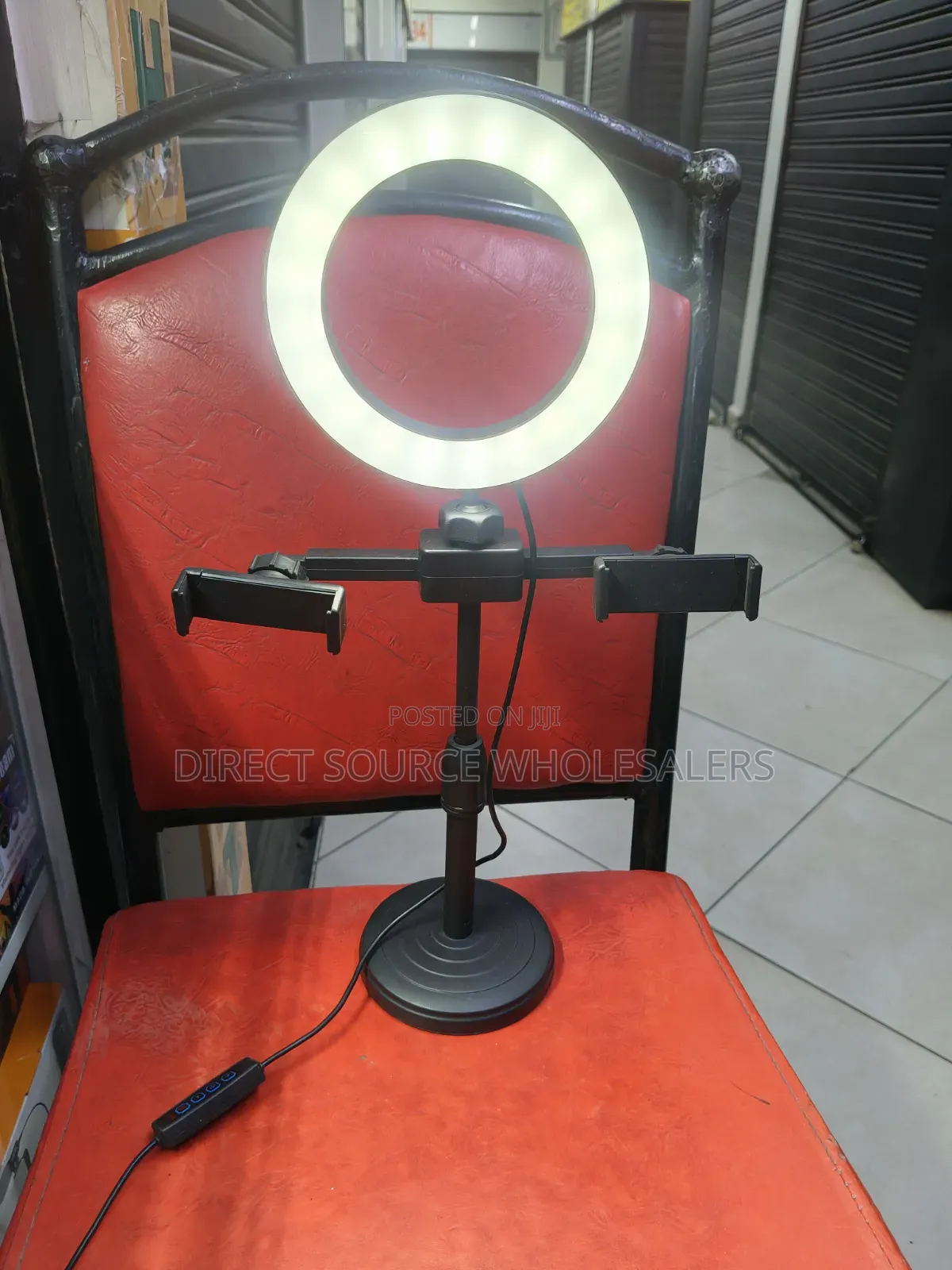 Portable Desktop Stand With 2 Smartphone Holders