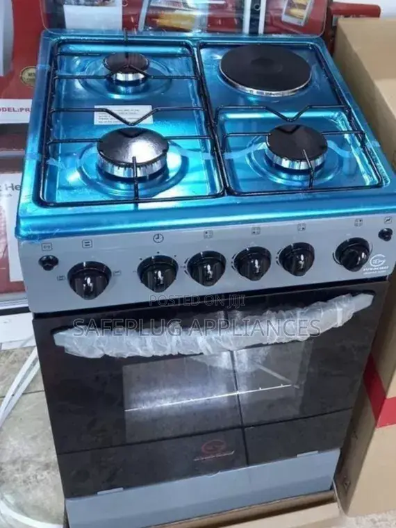 Eurochef Freestanding Cooker – 3 Gas Burners + 1 Electric Hot Plate