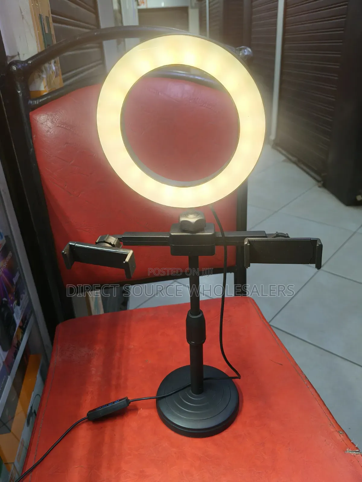 Dual Phone Holder Table Stand for TikTok Live Streaming