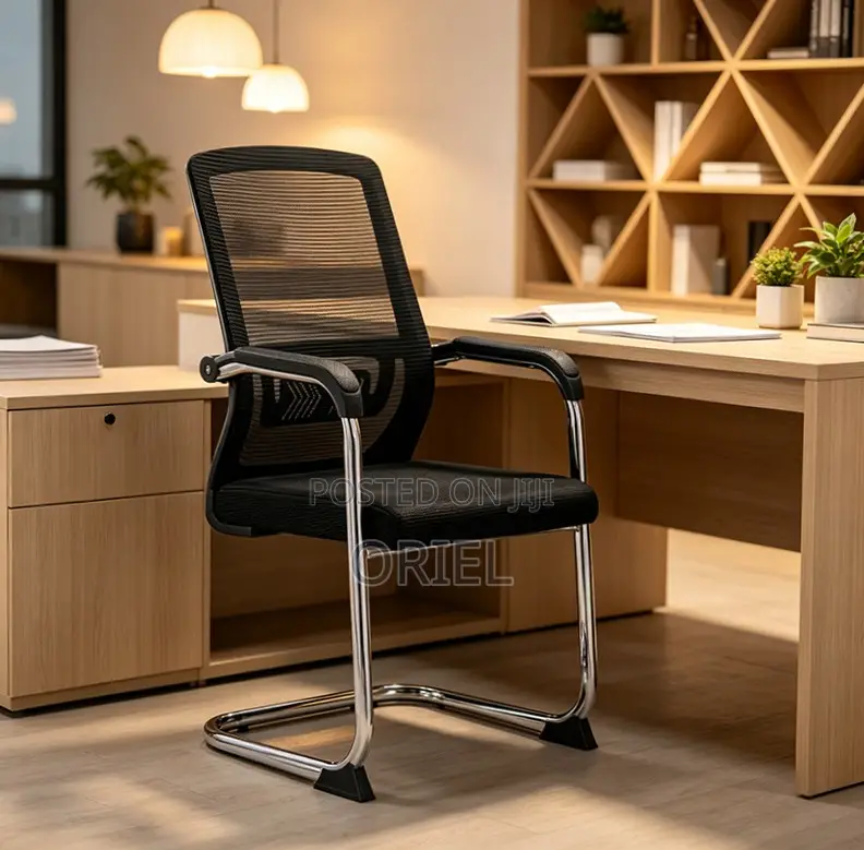 Office Chair : Mesh-Back Waiting Office Chai